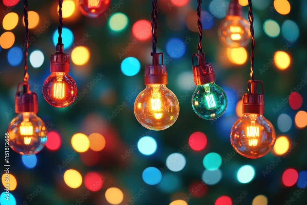 Festive Christmas Lights Bokeh Background Festive Christmas Lights Bokeh Background