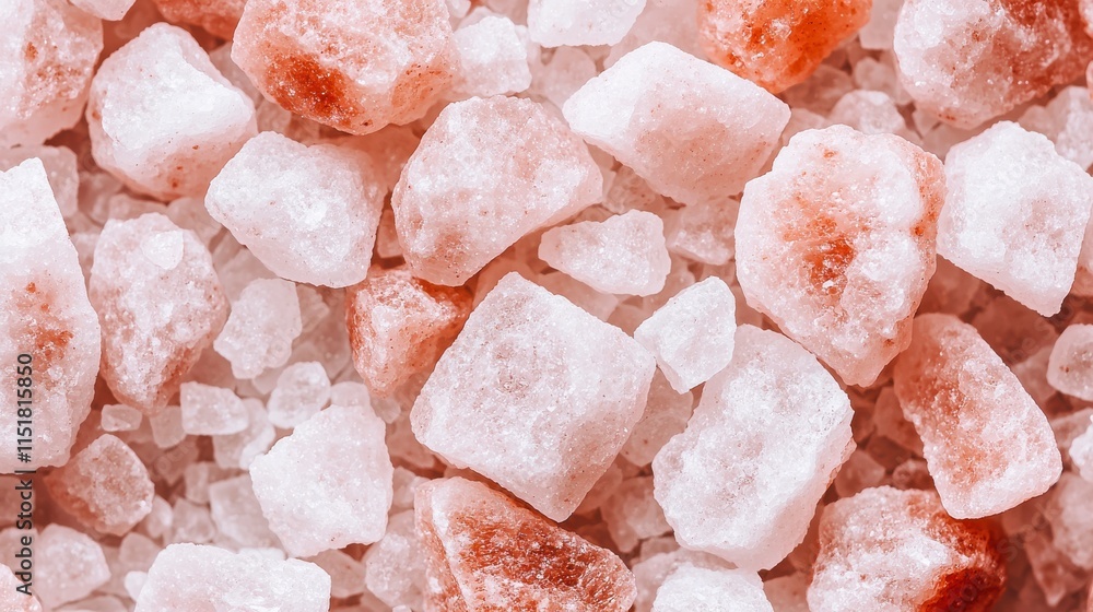 Close-Up View of Himalayan Pink Rock Salt Crystals Highlighting Unique Color Variations and Textures for Culinary and Wellness Uses Close-Up View of Himalayan Pink Rock Salt Crystals Highlighting Unique Color Variations and Textures for Culinary and Wellness Uses