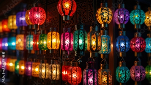 Wallpaper Mural christmas lights on a black background Torontodigital.ca