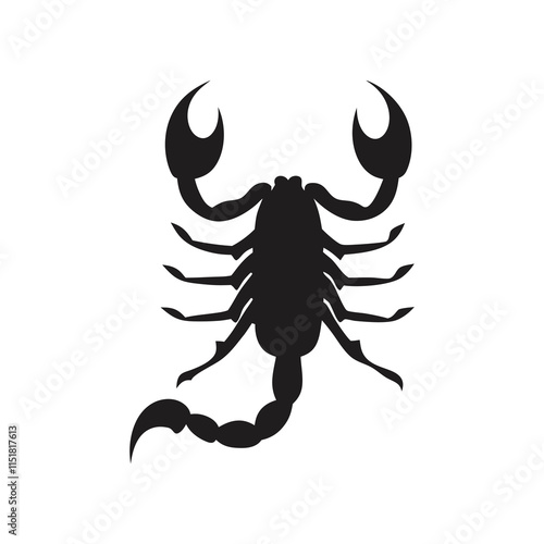 Striking Scorpion Silhouette Vector Illustration | Wildlife Design