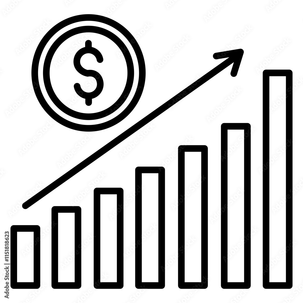 Revenue Increase Icon Revenue Increase Icon