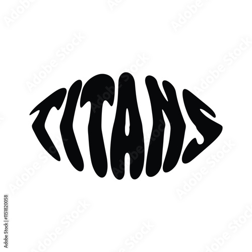 Titans Vector Design on White Background