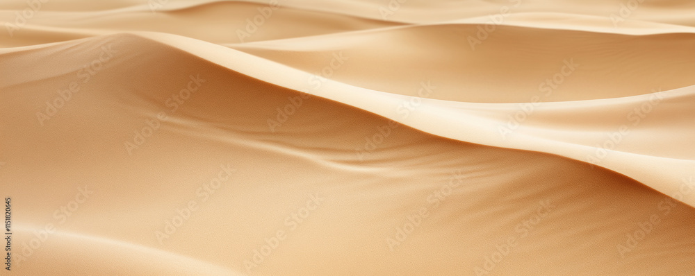 Warm sunlight casting golden highlights across sweeping desert sand dunes, revealing natural landscape contours and rhythmic patterns Warm sunlight casting golden highlights across sweeping desert sand dunes, revealing natural landscape contours and rhythmic patterns