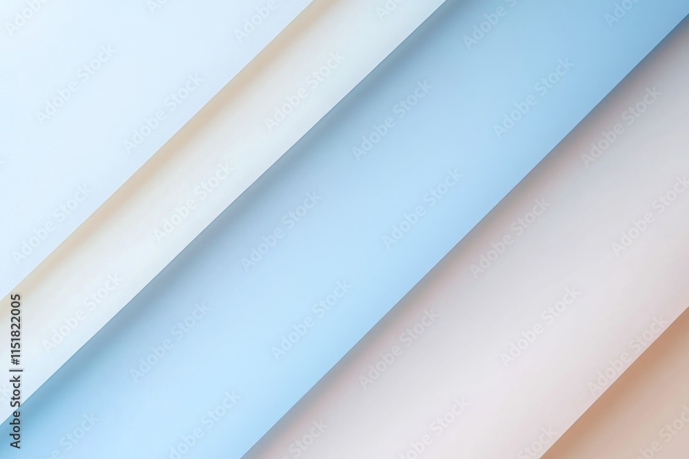 Obraz premium Diagonal subtle gradient backdrop transitioning from light beige to pale blue, calm and professional atmosphere, for business materials