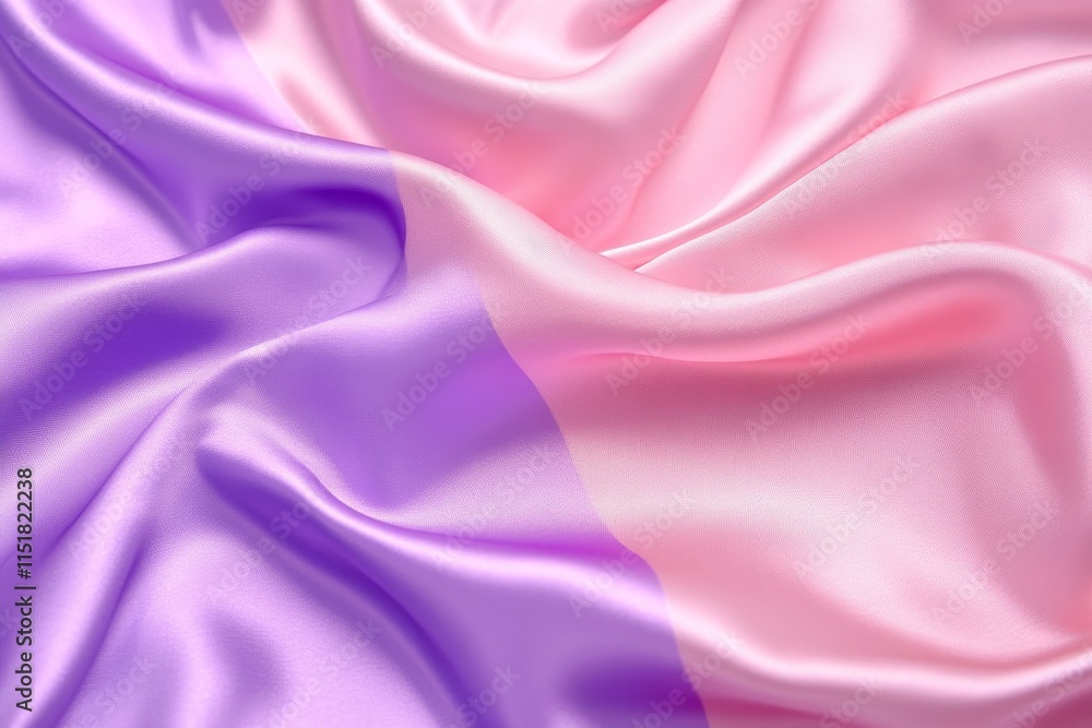 Draped pink and purple silk fabric texture background. Draped pink and purple silk fabric texture background.
