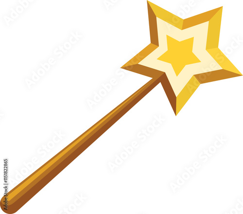 Magic star wand icon photo