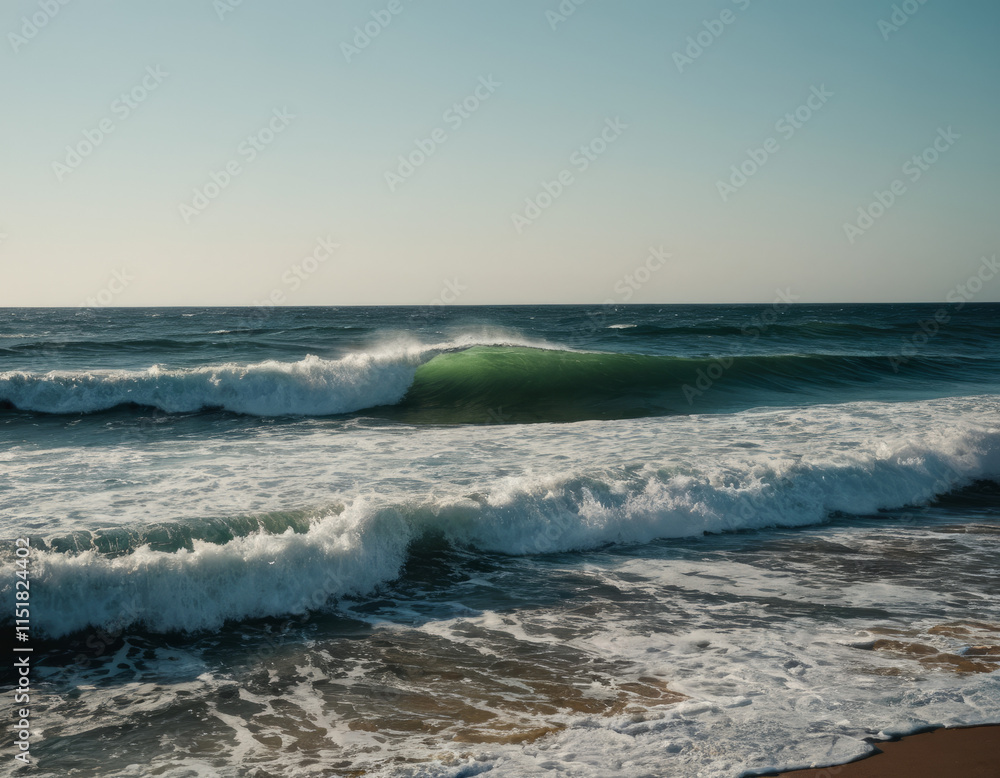 A tranquil ocean scene, with ripples and waves forming calm patterns. A tranquil ocean scene, with ripples and waves forming calm patterns.
