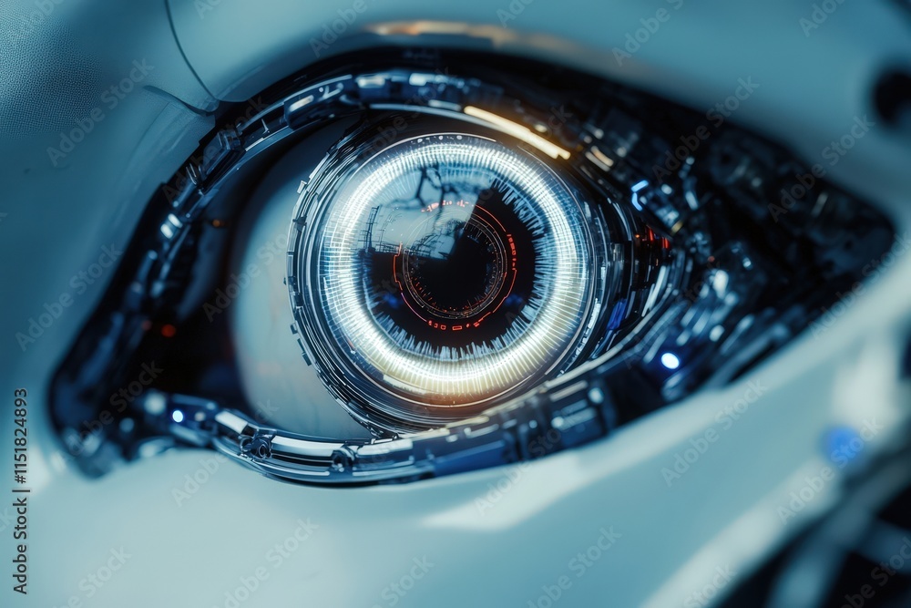 Futuristic Robotic Eye Advanced Technology Display Futuristic Robotic Eye Advanced Technology Display
