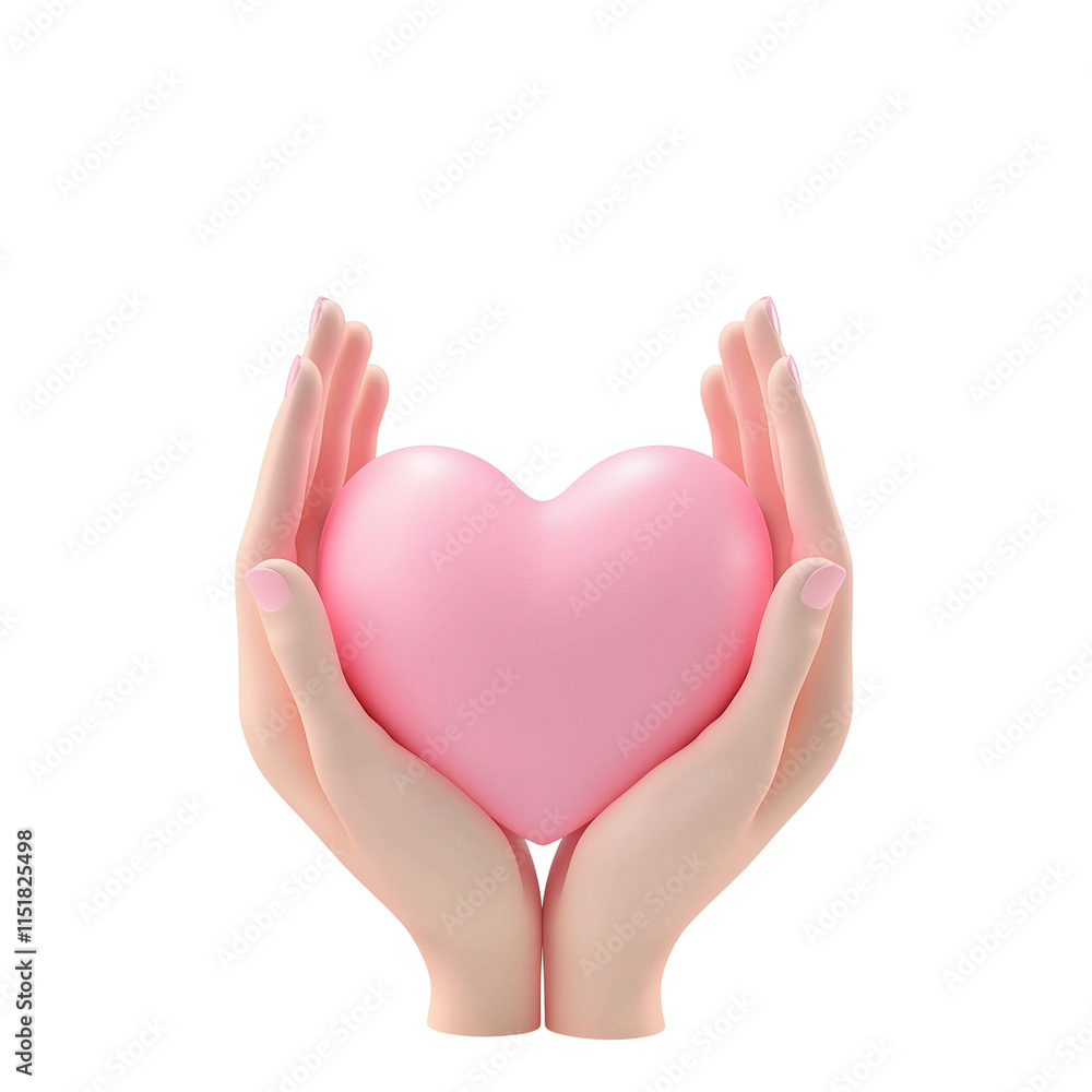 3D icon of hands holding a heart, Valentine's Day concept . isolated on transparent background. 3D icon of hands holding a heart, Valentine's Day concept . isolated on transparent background.