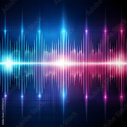 Wallpaper Mural Audio Waveform Abstract Technology Background Torontodigital.ca