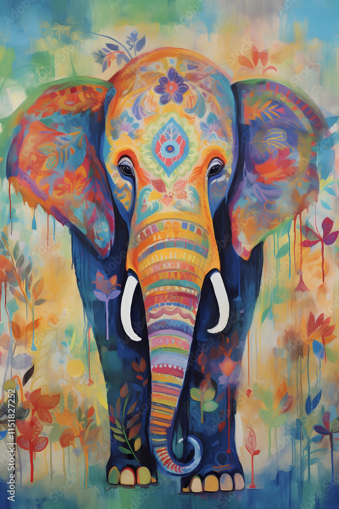 Obraz premium elephant pinting