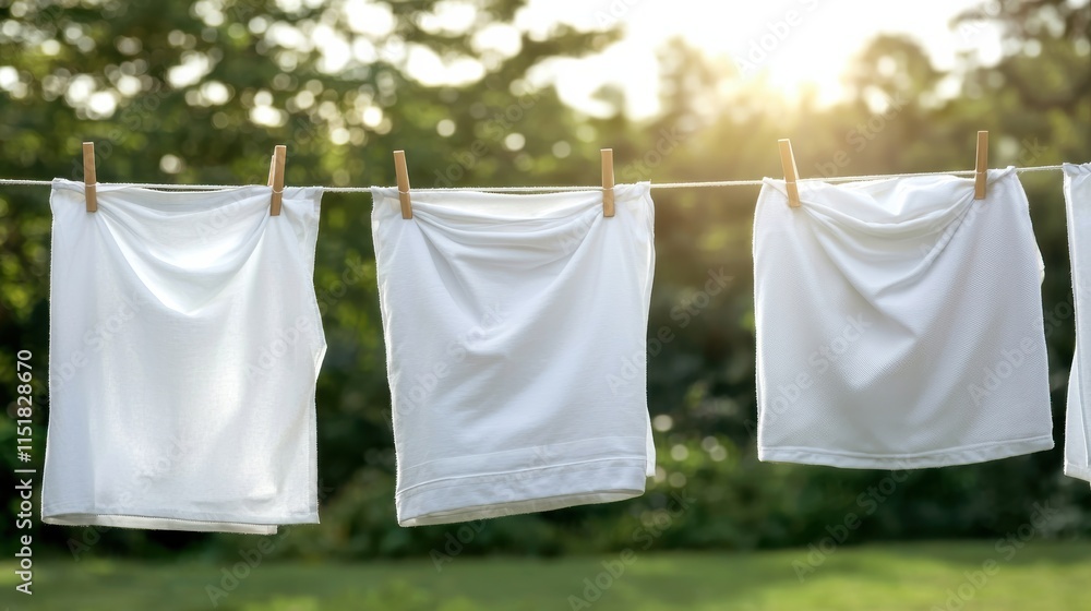 Fresh Linens Blowing in the Gentle Outdoor Breeze Fresh Linens Blowing in the Gentle Outdoor Breeze