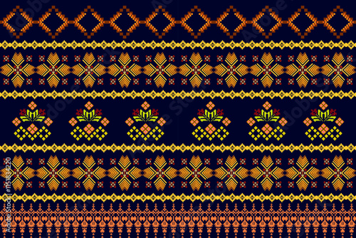 Ethnic Aztec abstract geometric boho traditional seamless pattern. Native fabric texture decorative oriental design for clothing, embroidery, ornament, element, border decor, decoration, wallpaper