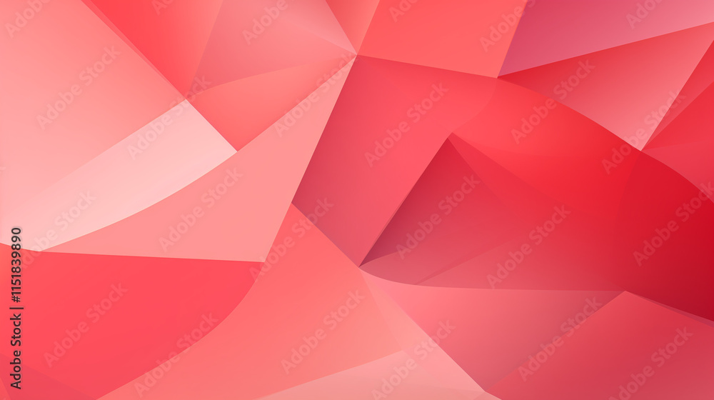 Fototapeta premium Abstract polygonal design in vibrant red and pink tones