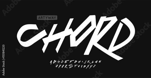 Dynamic typography for urban logos, creative geometric graffiti headline, youthful street design, expressive modern style. Street Fashion font alphabet. Vector typeset.