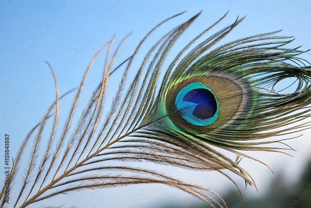 Obraz premium peacock feather close up