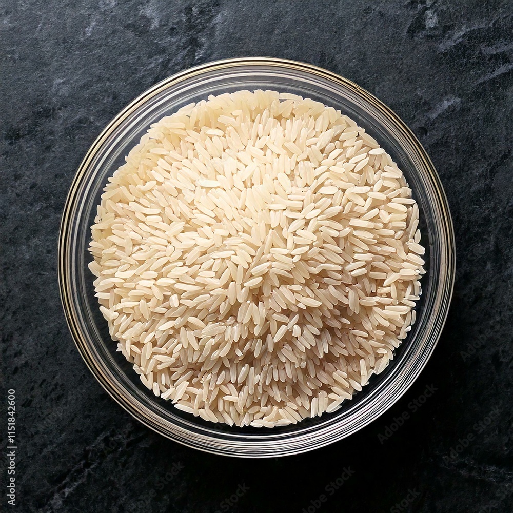 bowl of uncooked rice