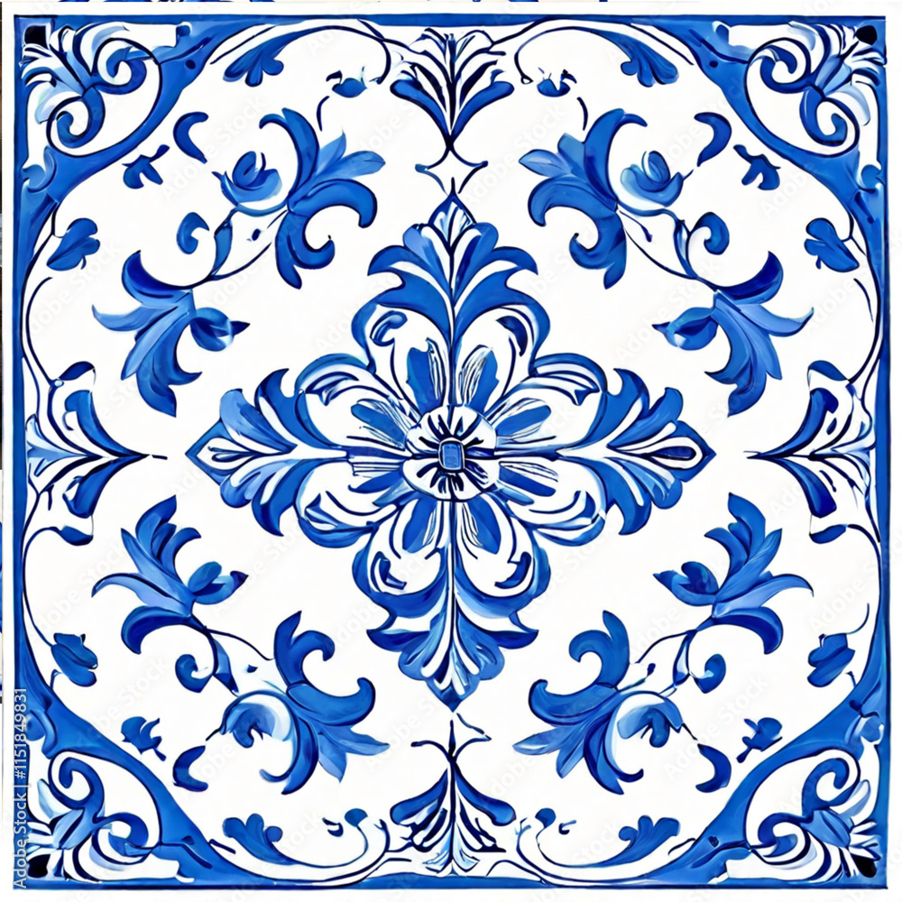 Seamless Azulejo Patchwork Tile Design Seamless Azulejo Patchwork Tile Design