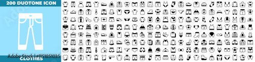Clothes Duotone Editable Icons set
