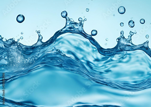 water splash isolated on white