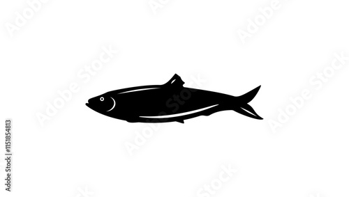 Herrings emblem, black isolated silhouette
