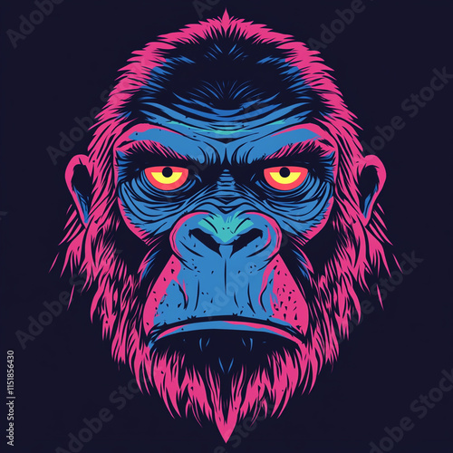 Gorilla Face illustration photo