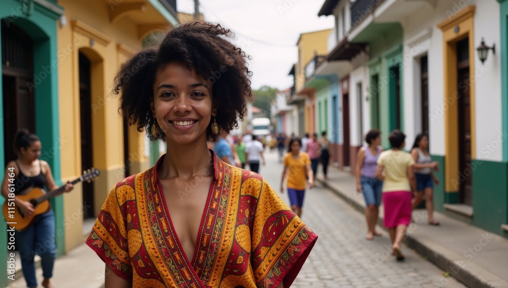 A vibrant depiction of the Afro-Brazilian culture in So Paulos streets A vibrant depiction of the Afro-Brazilian culture in So Paulos streets