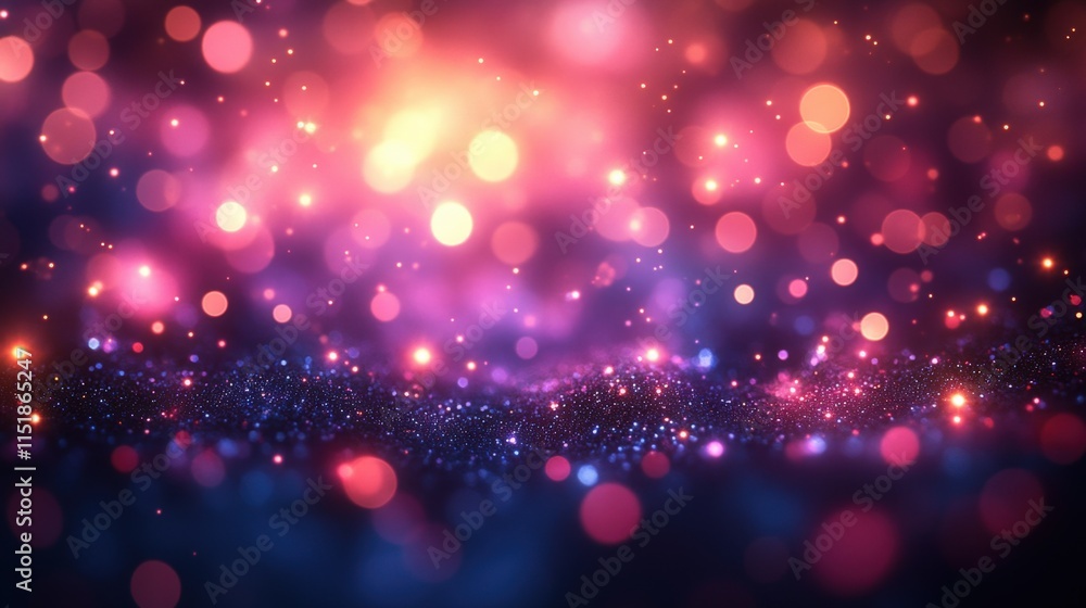 Abstract bokeh background with pink, purple, and blue lights. Abstract bokeh background with pink, purple, and blue lights.
