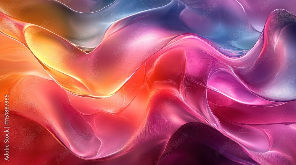 Obraz premium Abstract colorful liquid swirls, vibrant fluid paint texture background.