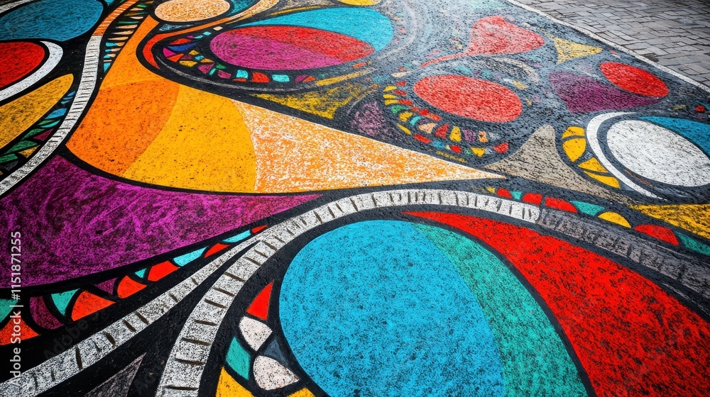 Naklejka premium Vibrant Colorful Street Art Design