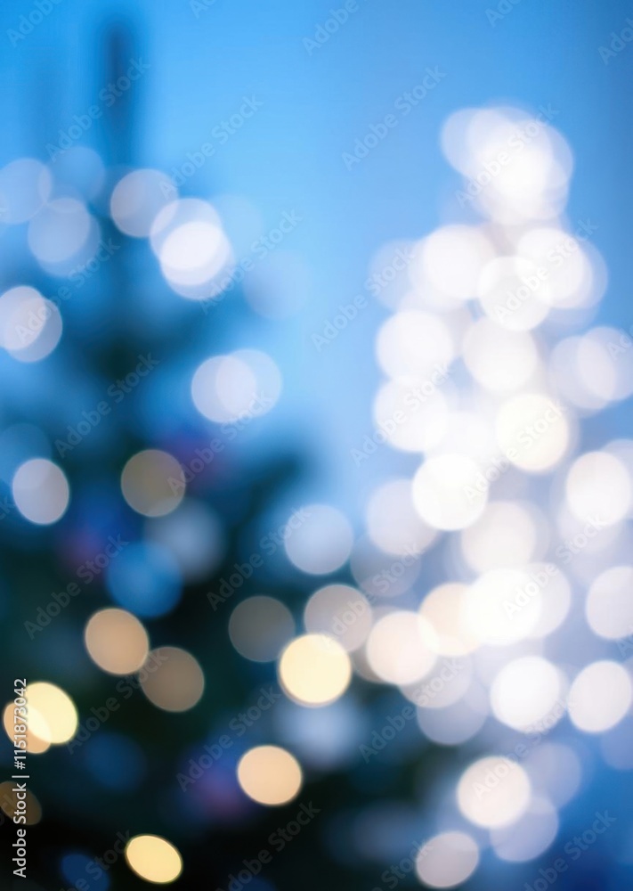 Fototapeta premium bokeh blue of Abstract background texture blue glitter and elegant for christmas abstract bokeh light background bright