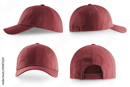 Rotzige Baseballcap in verschiedenen Perspektiven, modern und stylisch

 photo