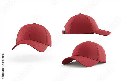 Rotzige Baseballcap in verschiedenen Perspektiven, modern und stylisch

 photo