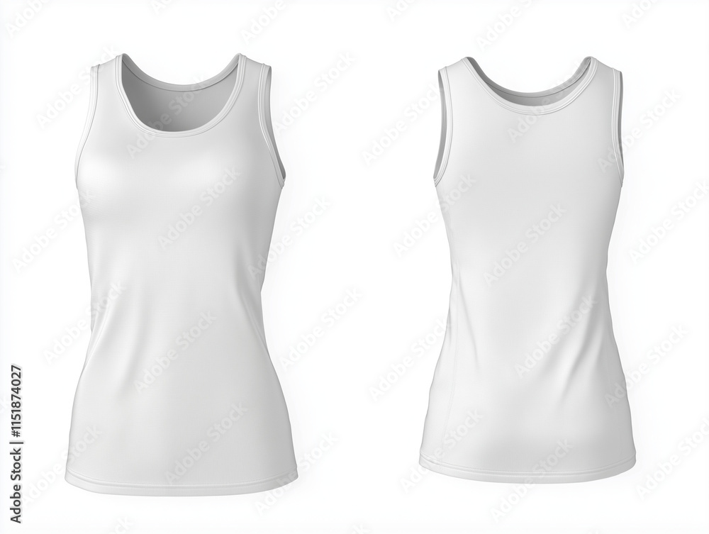 Stylisches weißes Tanktop in verschiedenen Ansichten, modern und vielseitig
Stylisches weißes Tanktop in verschiedenen Ansichten, modern und vielseitig