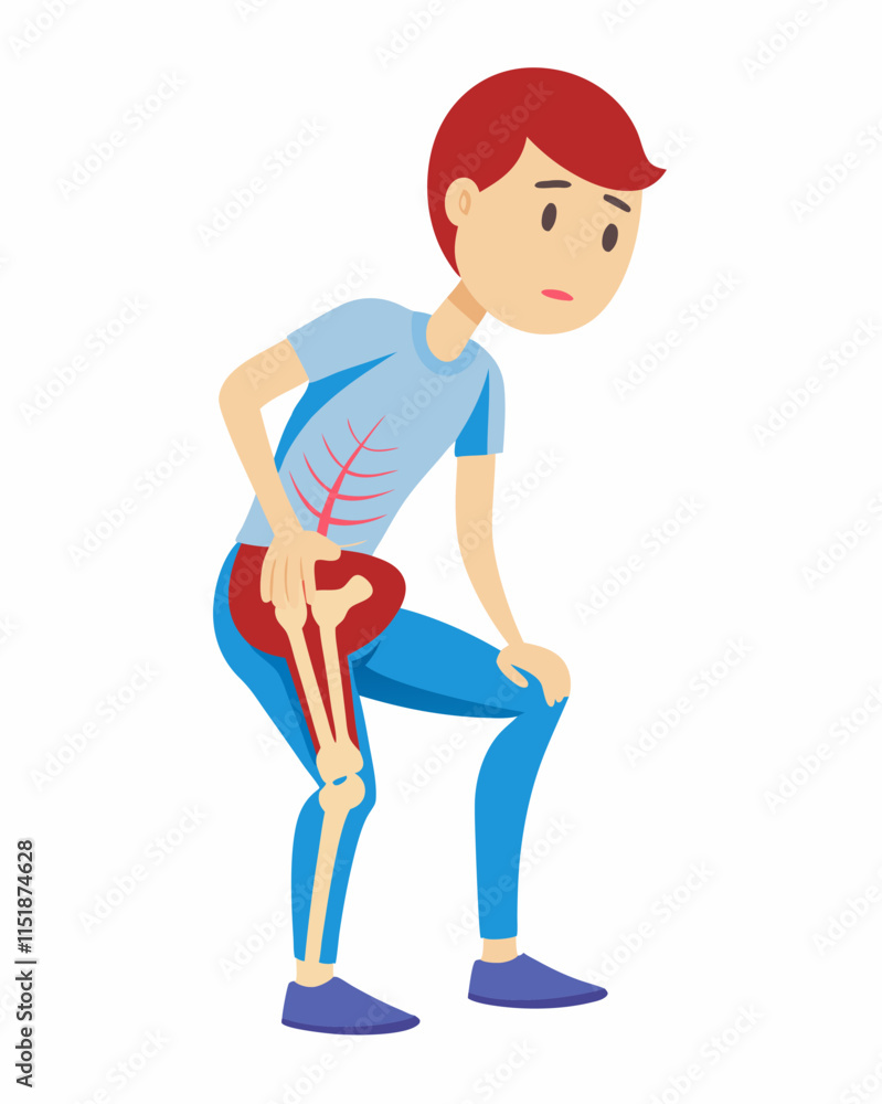 Fototapeta premium Treating Piriformis Syndrome 3D Vector Design - Free Download for Medical Illustrations.