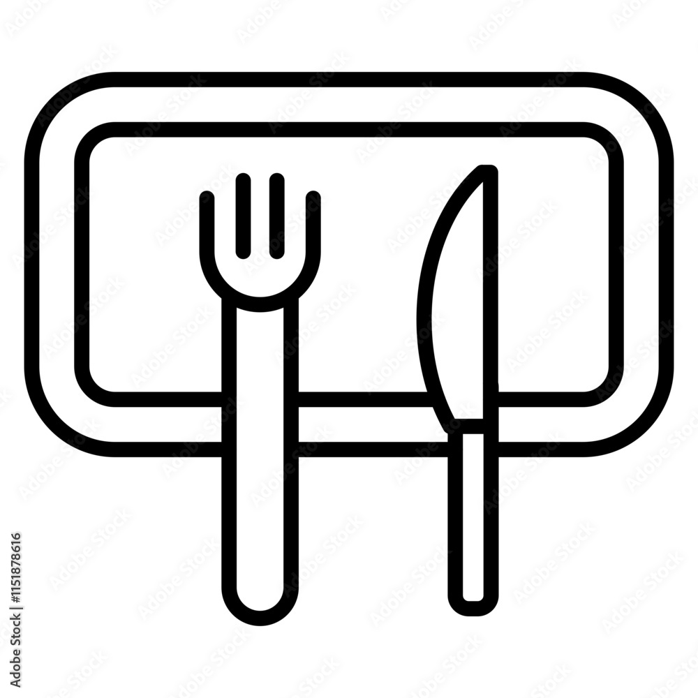 Wooden Tableware Icon Wooden Tableware Icon