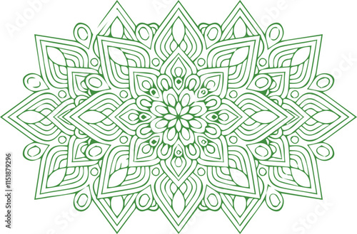 Beautiful flower art and mandala vector design