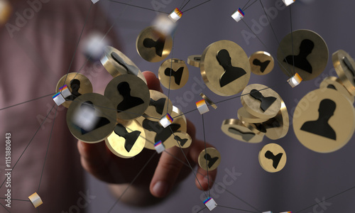 Abstract technology group a...