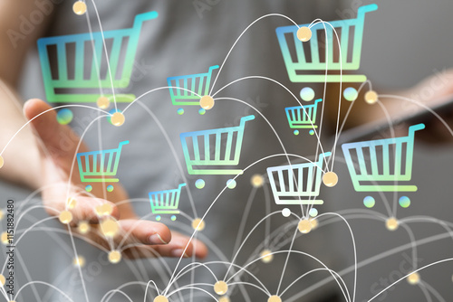 Shopping Cart Flat Design E...