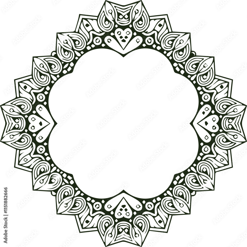 Beautiful flower art and mandala vector design Beautiful flower art and mandala vector design