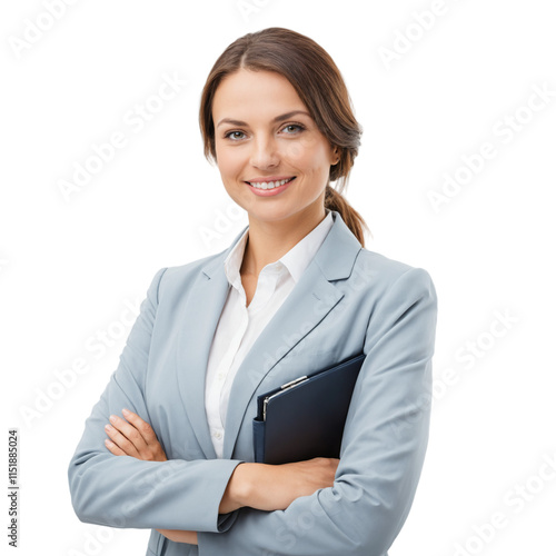 Wallpaper Mural A confident saleswoman posing on a transparent background PNG Torontodigital.ca