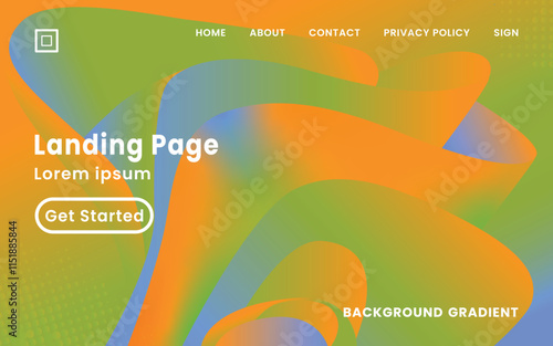 Abstract landing page web template