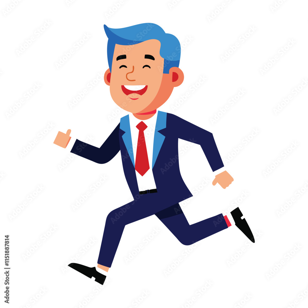 Happy president day USA running president vector illustration Happy president day USA running president vector illustration