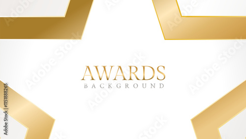 Elegant awards background with gold and silver ribbons, perfect for ceremonies, certificates, presentations, and promotions. Modern and luxurious design exuding prestige and professionalism