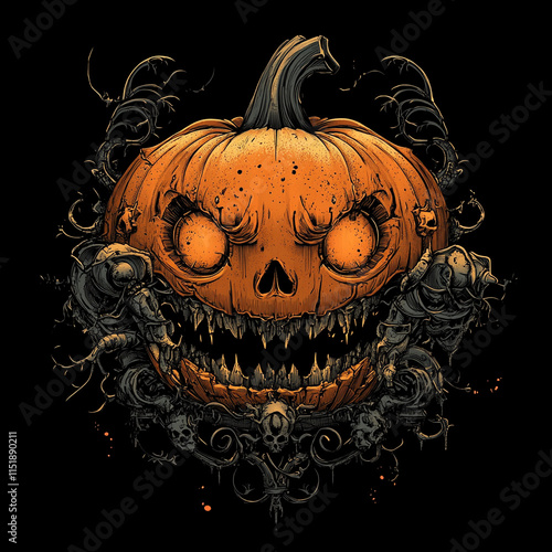 Jack o lantern illustration photo