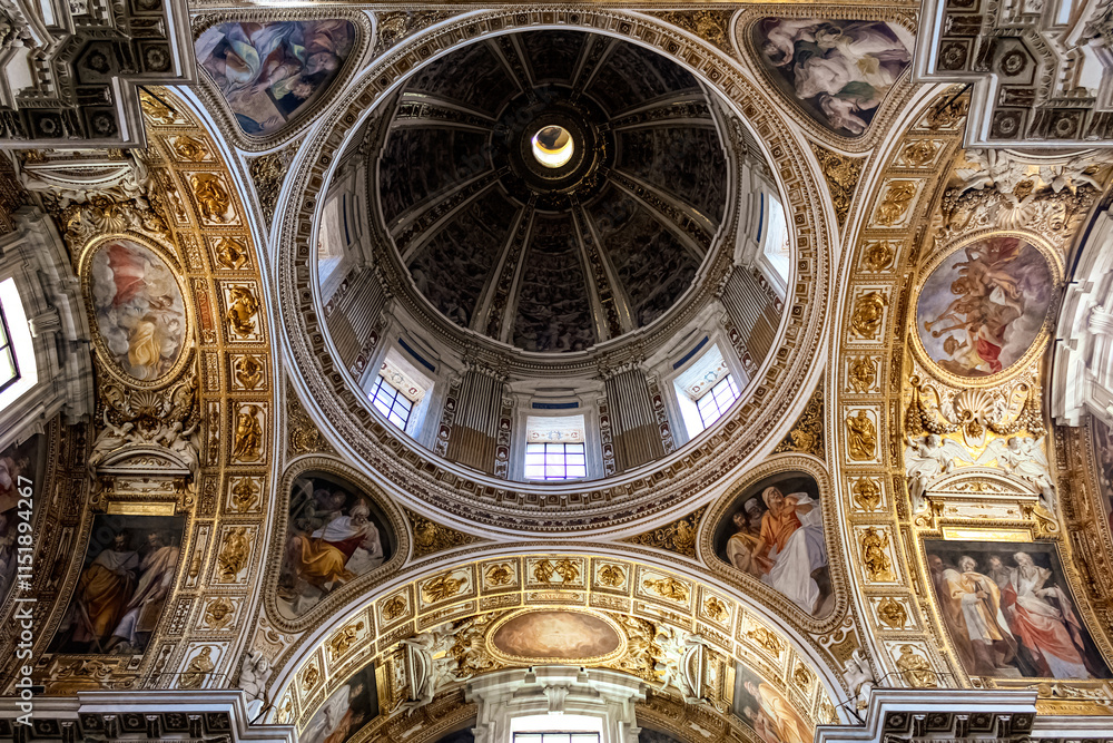 Fototapeta premium Cupola della cappella Sistina nella Basilica di Santa Maria Maggiore. Roma, Italia