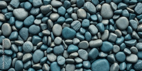 Blue Pebble Stones Texture in Cool Tones