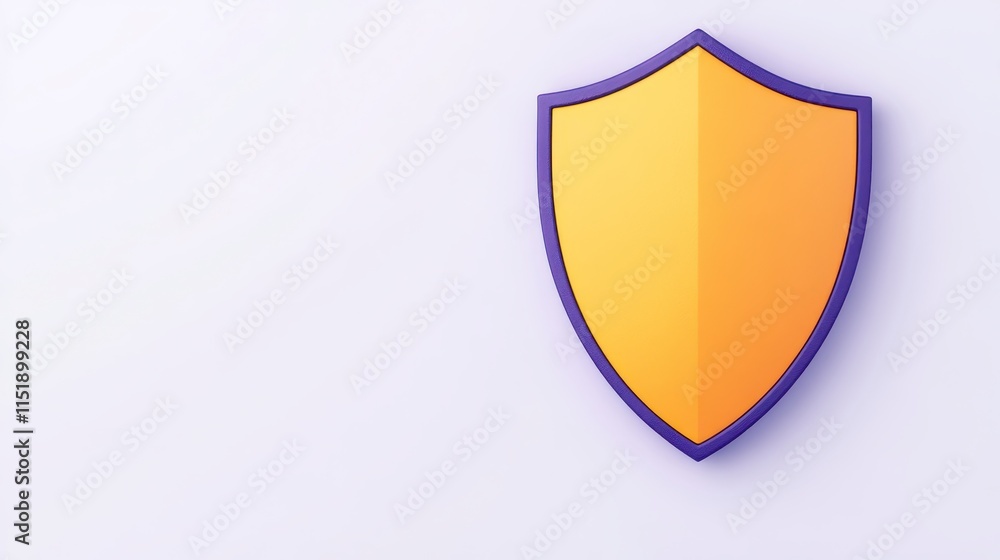 A minimalist shield icon in yellow and purple, symbolizing protection and security against threats. A minimalist shield icon in yellow and purple, symbolizing protection and security against threats.