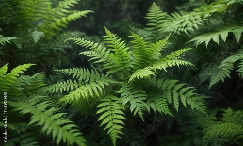 Soft focus green fern foliage backdrop with Adiantum pedatum ferns , foliage, green fern, plant photo