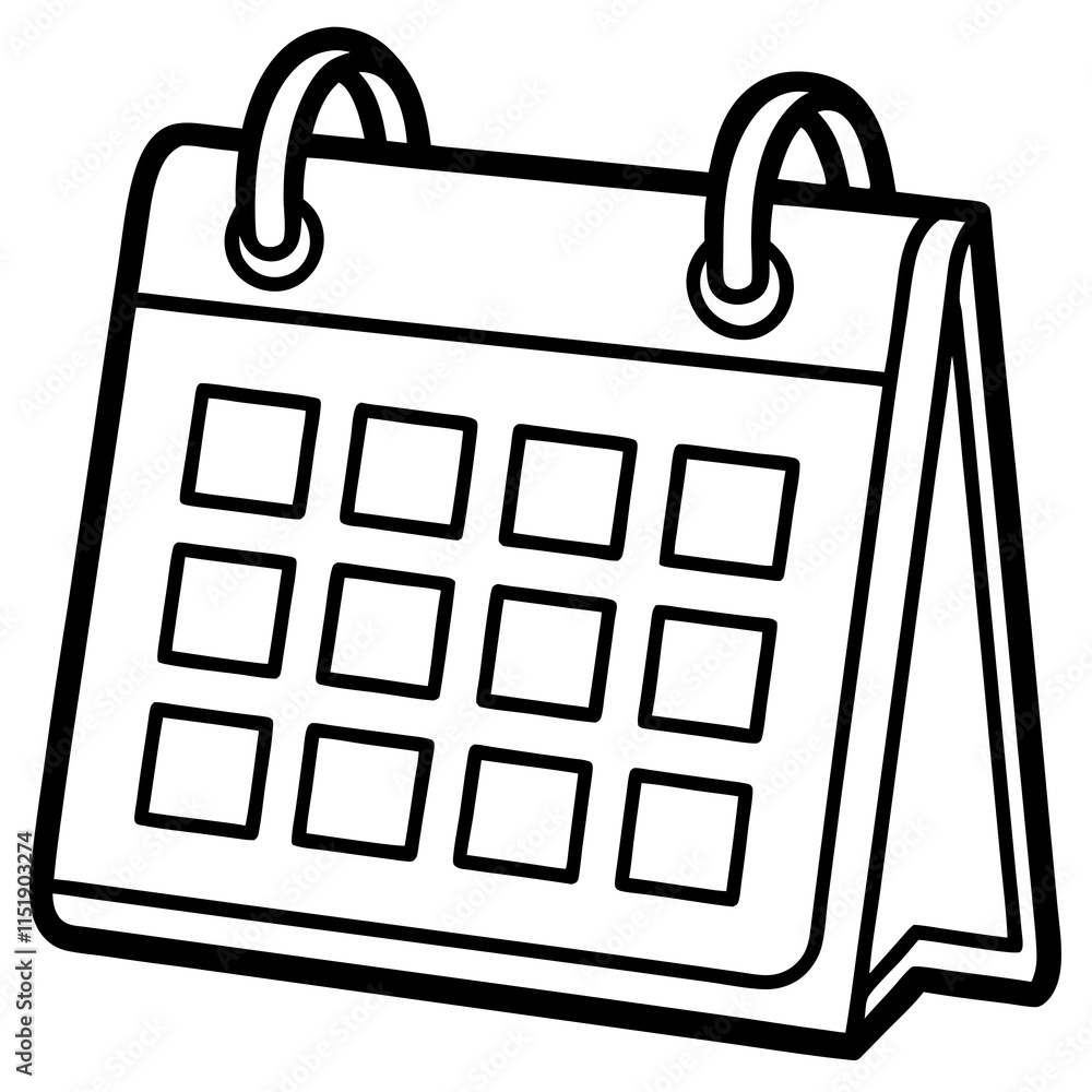 Minimalist Calendar Line Art Vector Design Minimalist Calendar Line Art Vector Design